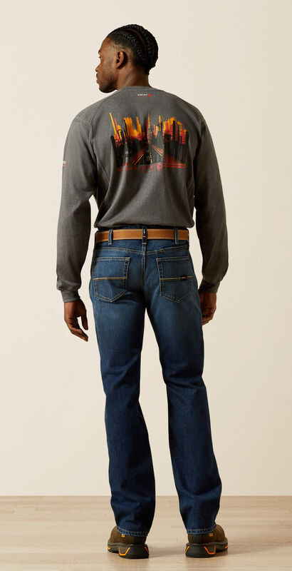 FR M7 Slim Lightweight DuraStretch Straight Leg Jeans Back